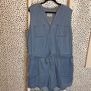 Torrid size 2xl denim, sleeveless romper